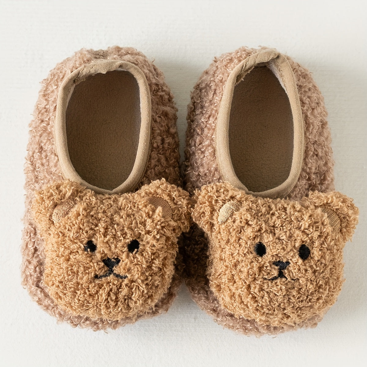 Lil Loves Cozy Bear Toddler Slipper Socks – Soft Non-Slip Indoor Shoes
