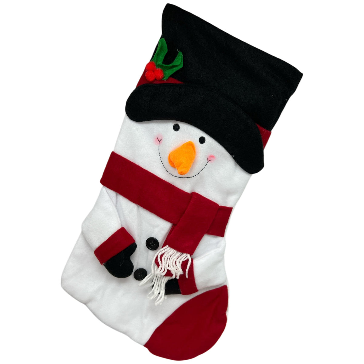 Snowman Plush 3D Christmas Stocking