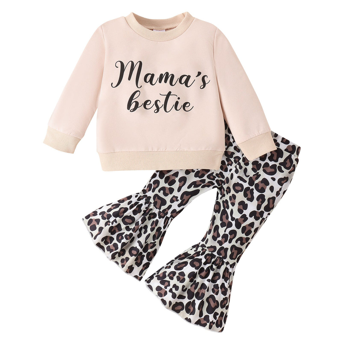 Mama’s & Auntie’s Bestie Leopard Bell Bottom Set