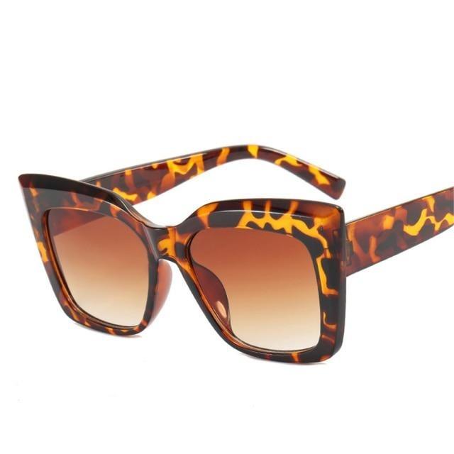 Spotted & Fabulous Oversized Cat-Eye Sunglasses