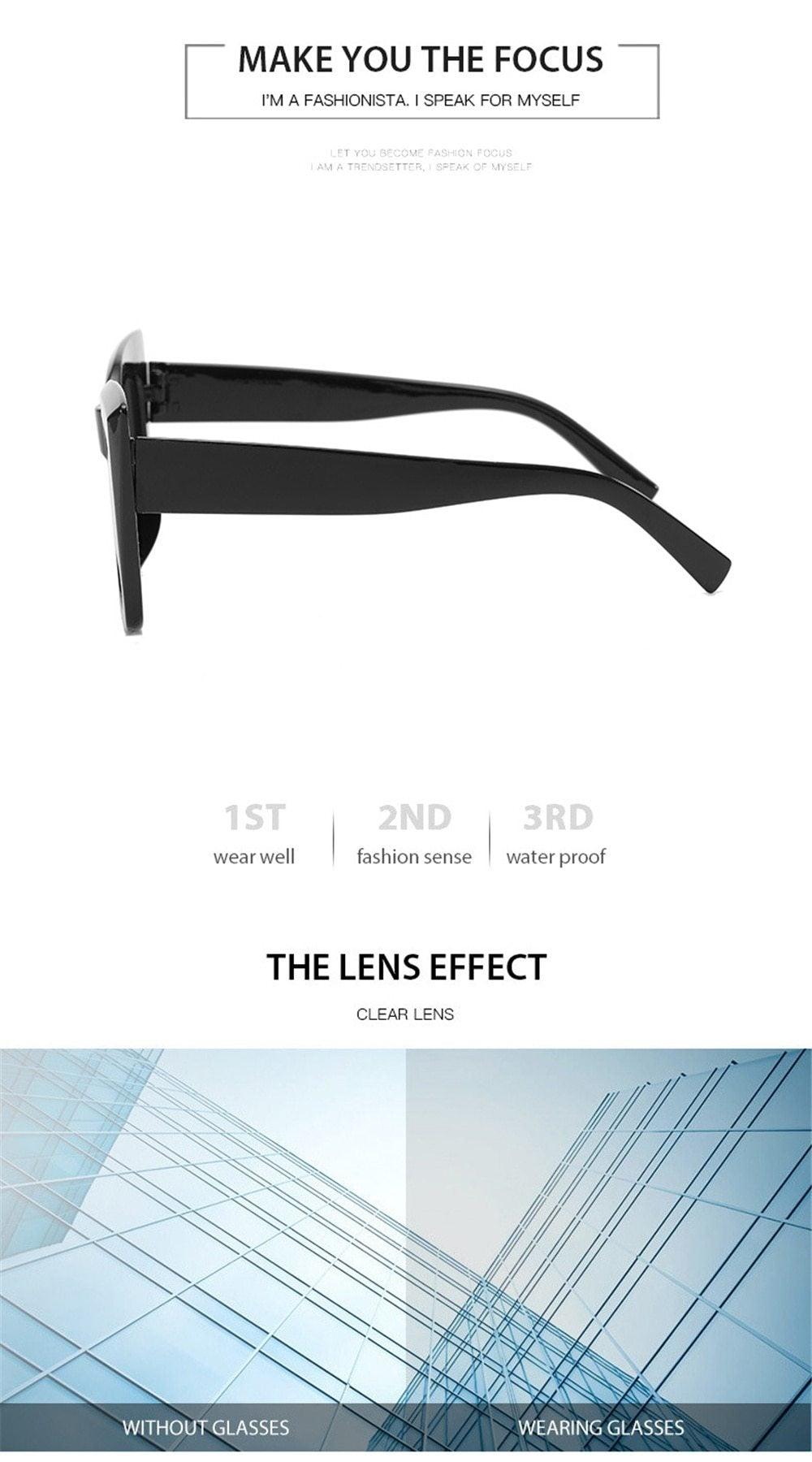 Spotted & Fabulous Oversized Cat-Eye Sunglasses
