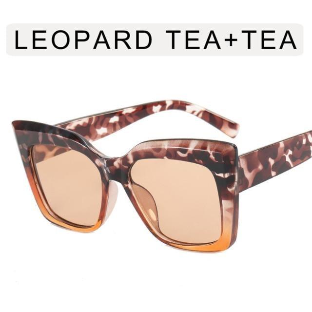 Spotted & Fabulous Oversized Cat-Eye Sunglasses
