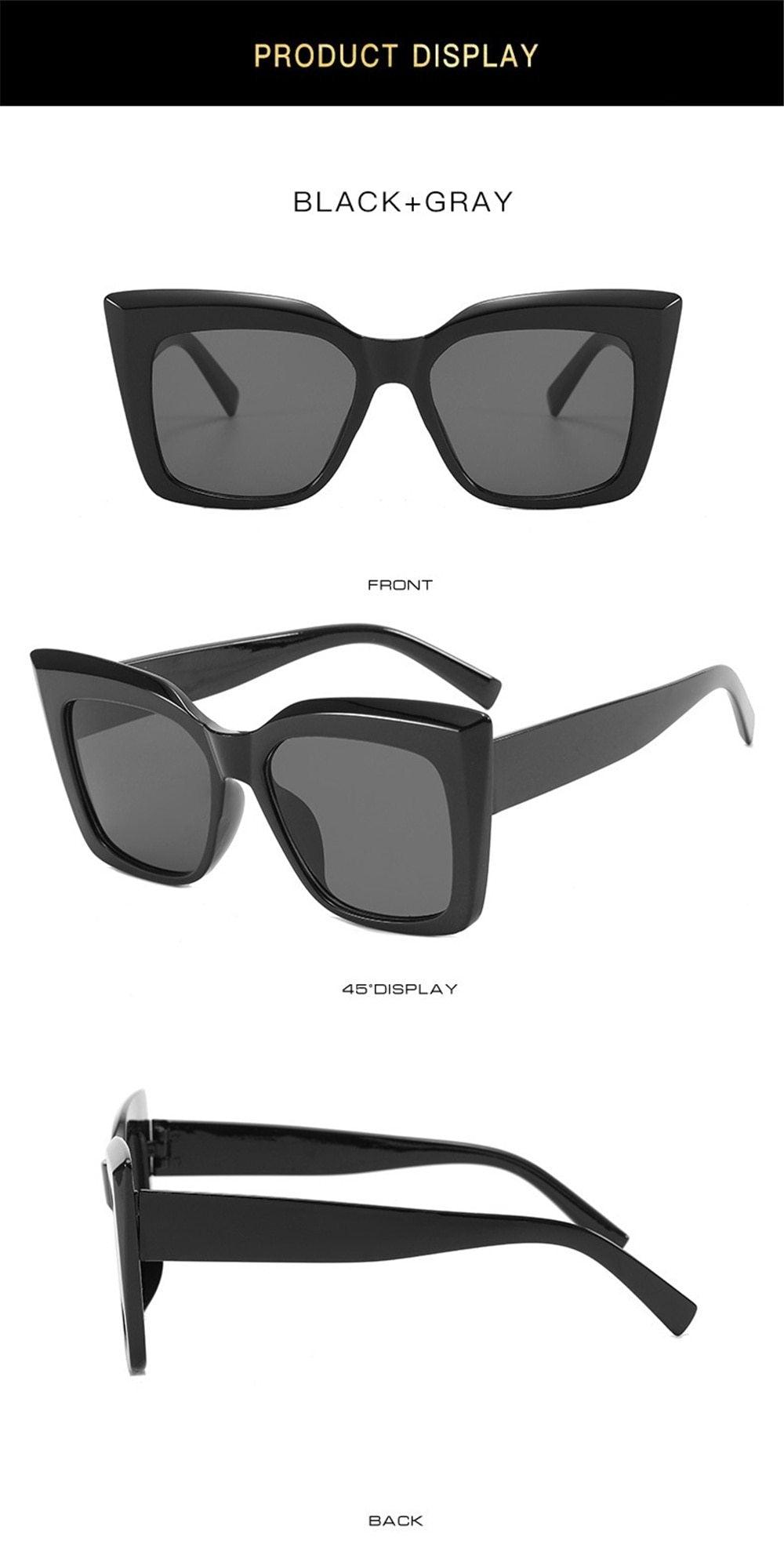 Spotted & Fabulous Oversized Cat-Eye Sunglasses
