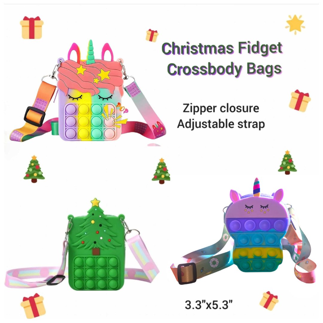 Christmas Bubble Pop Fidget Crossbody Bag