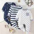Little Star 3-Piece Footed Baby Boy Bodysuit Set