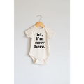 Beautifully Spotted™ Hi, I’m New Here Organic Baby Bodysuit