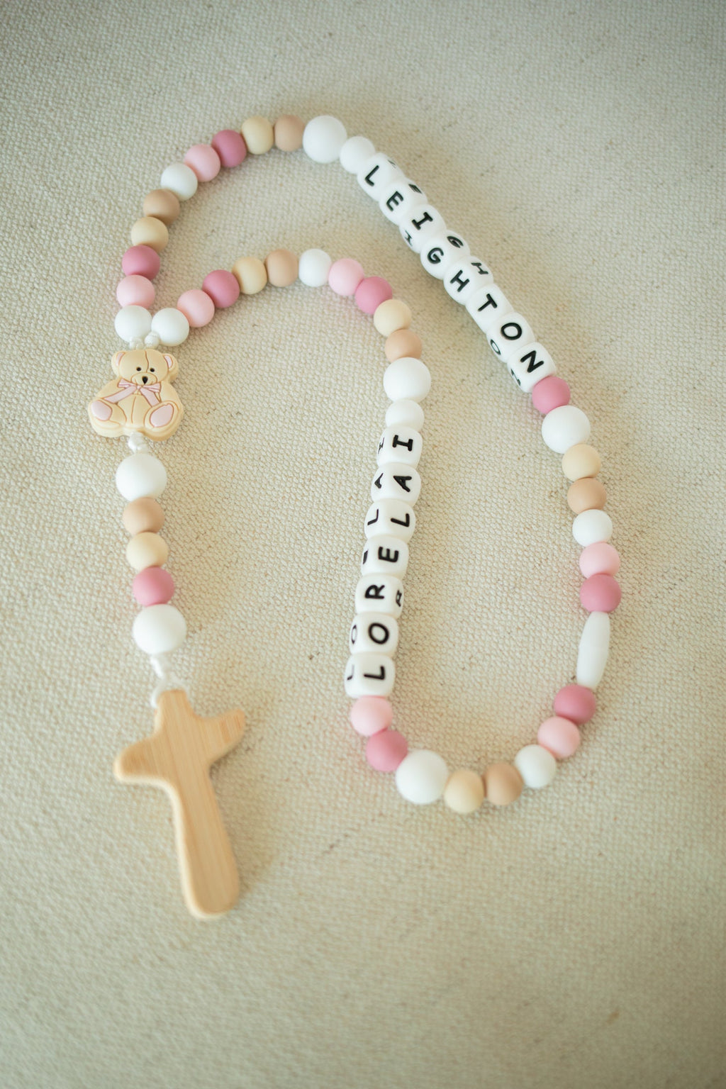 Beautifully Spotted™ Personalized Baby Rosary – Custom Name Keepsake