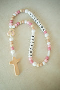 Beautifully Spotted™ Personalized Baby Rosary – Custom Name Keepsake