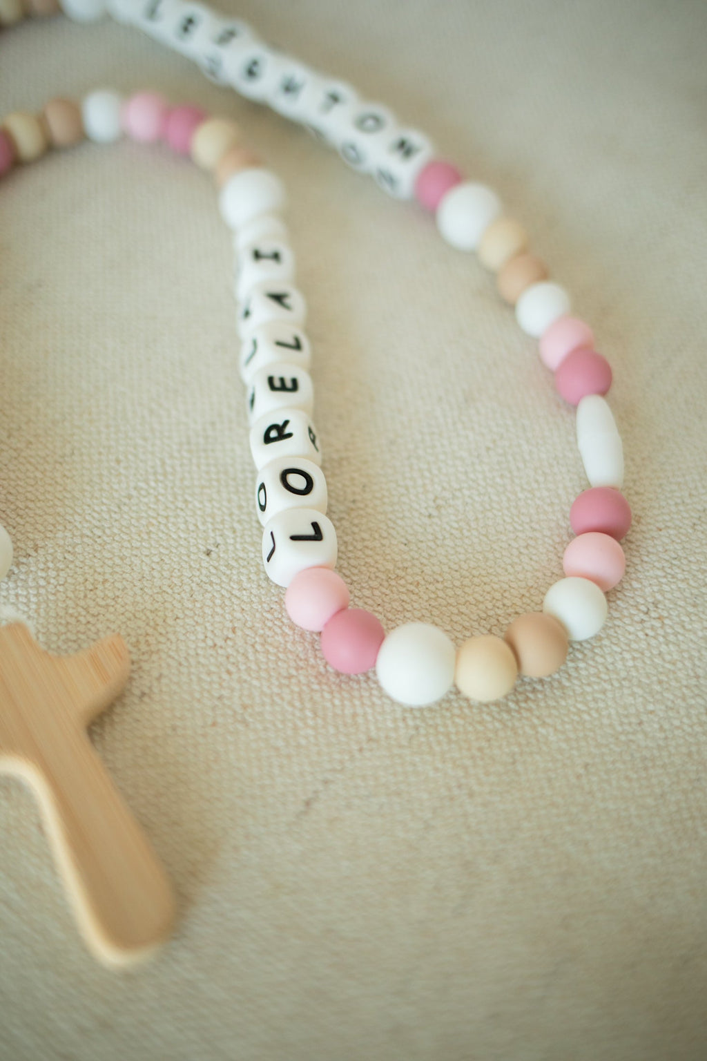 Beautifully Spotted™ Personalized Baby Rosary – Custom Name Keepsake