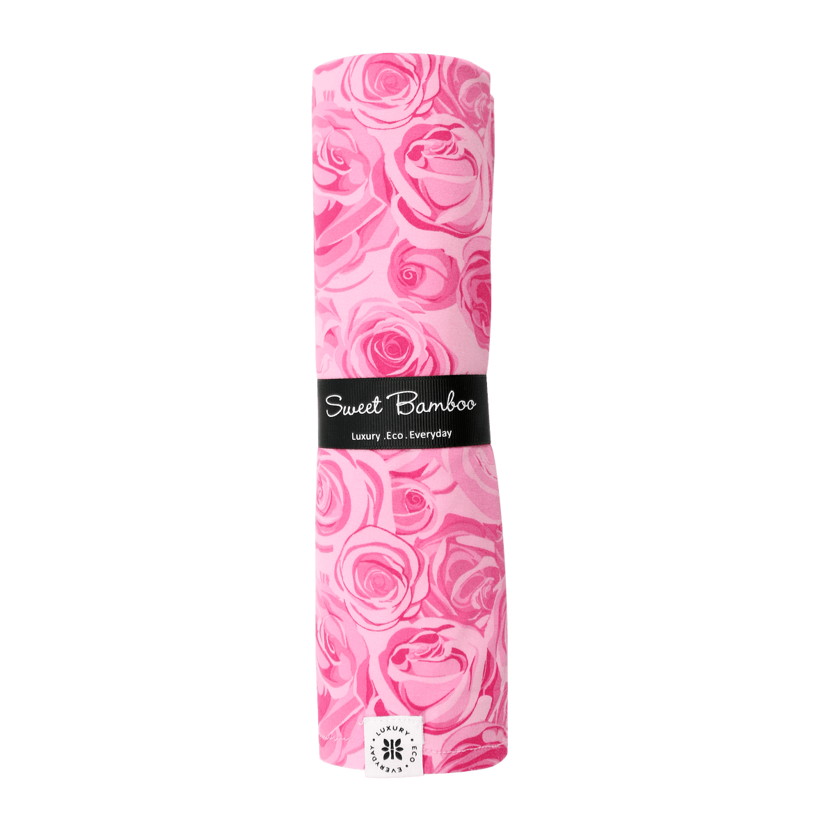 Baby Girl Pink Rose Swaddle & Matching Headband Set