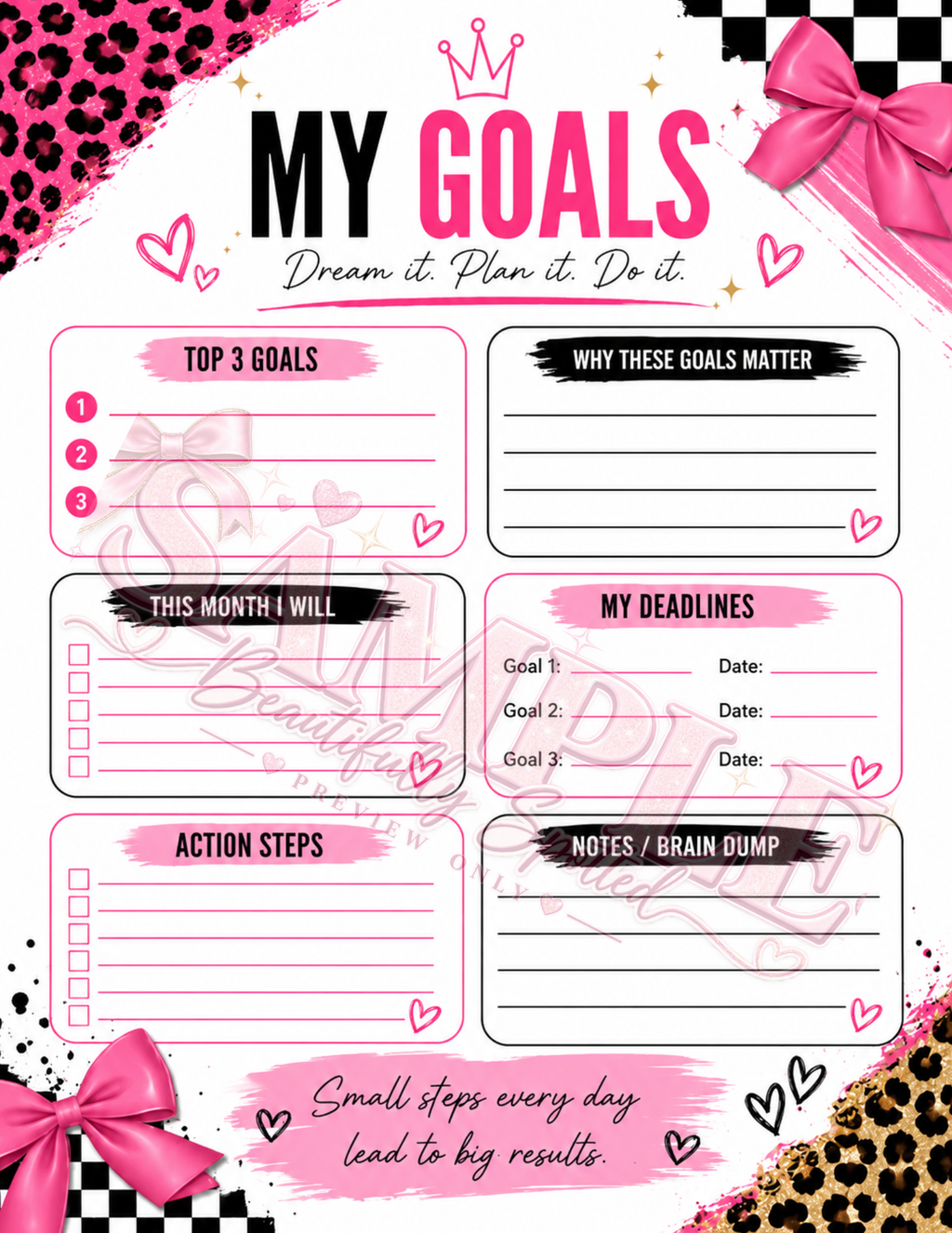 BOSSED UP Business Planner | Printable Business, Content & Goal Planner