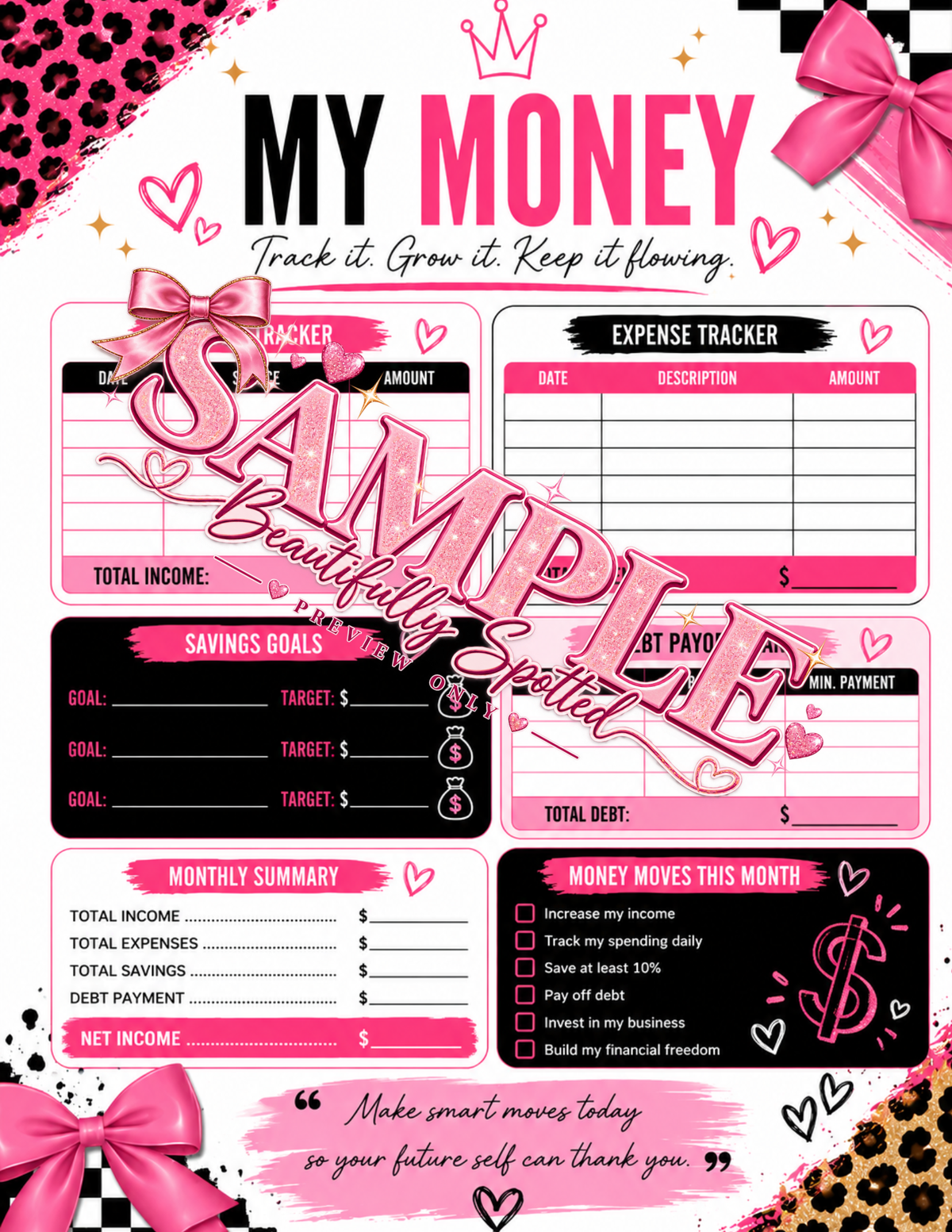 BOSSED UP Business Planner | Printable Business, Content & Goal Planner
