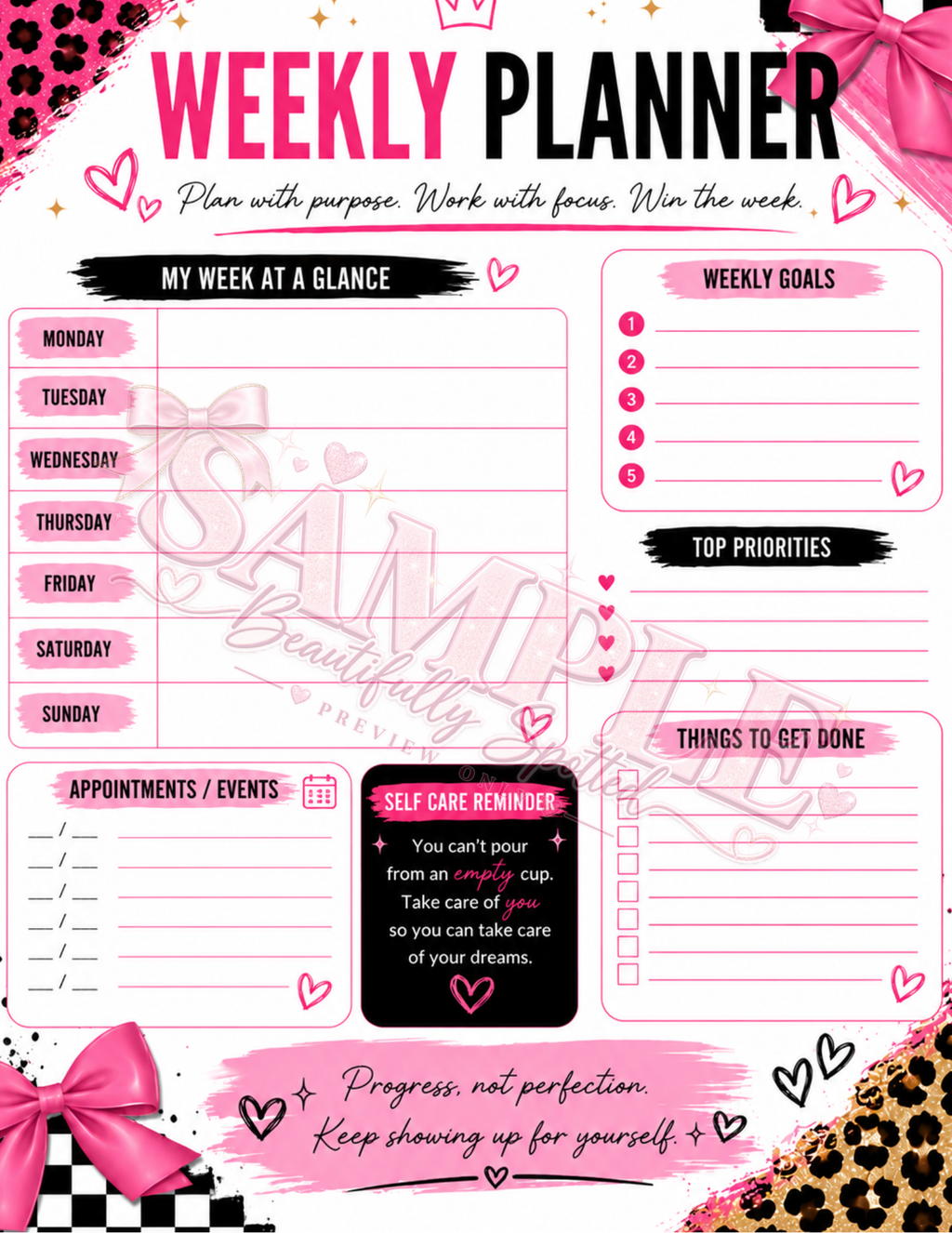 BOSSED UP Business Planner | Printable Business, Content & Goal Planner