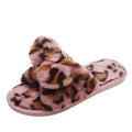 Wildly Cozy Leopard Print Faux Fur Slippers